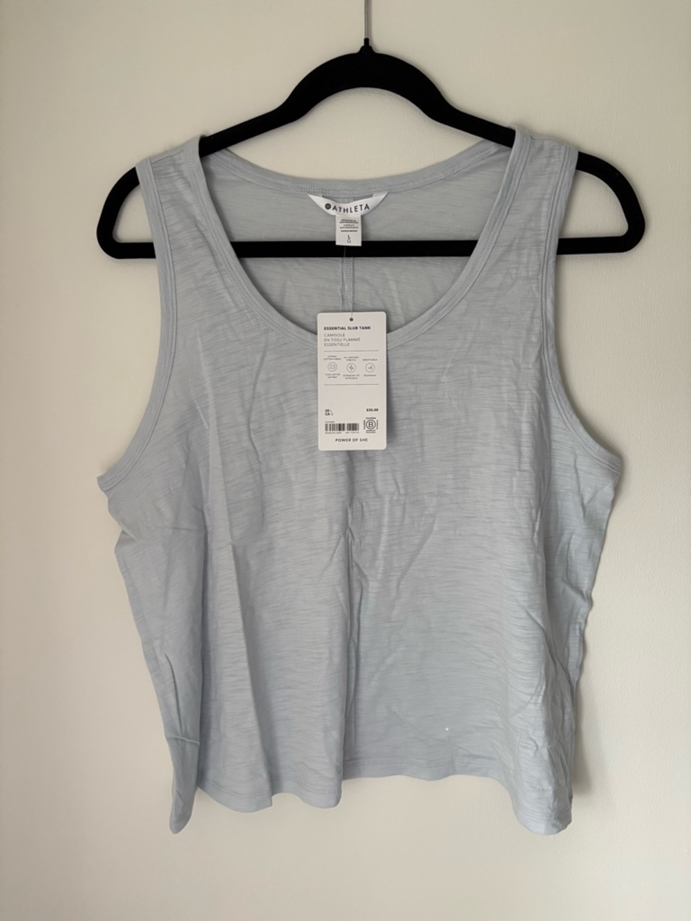 Athleta Pale Blue Scoop Neck Tank